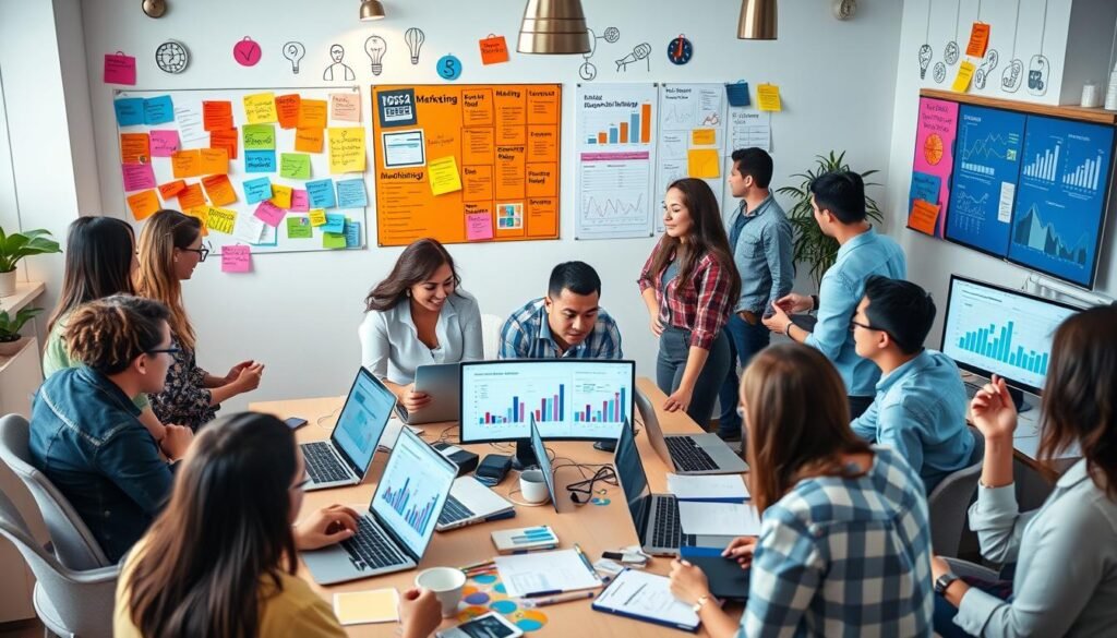 التعاون بين الفرق في التسويق الرقمي